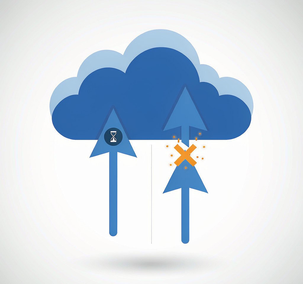 Why a stalled cloud upload is not the same as a failed one
