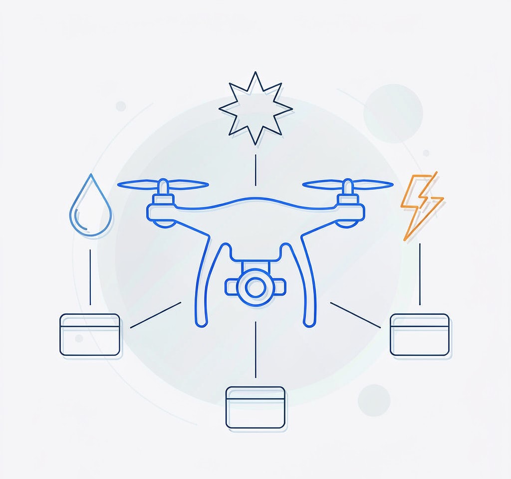 Drone footage lost through crash, water, or sudden power cut