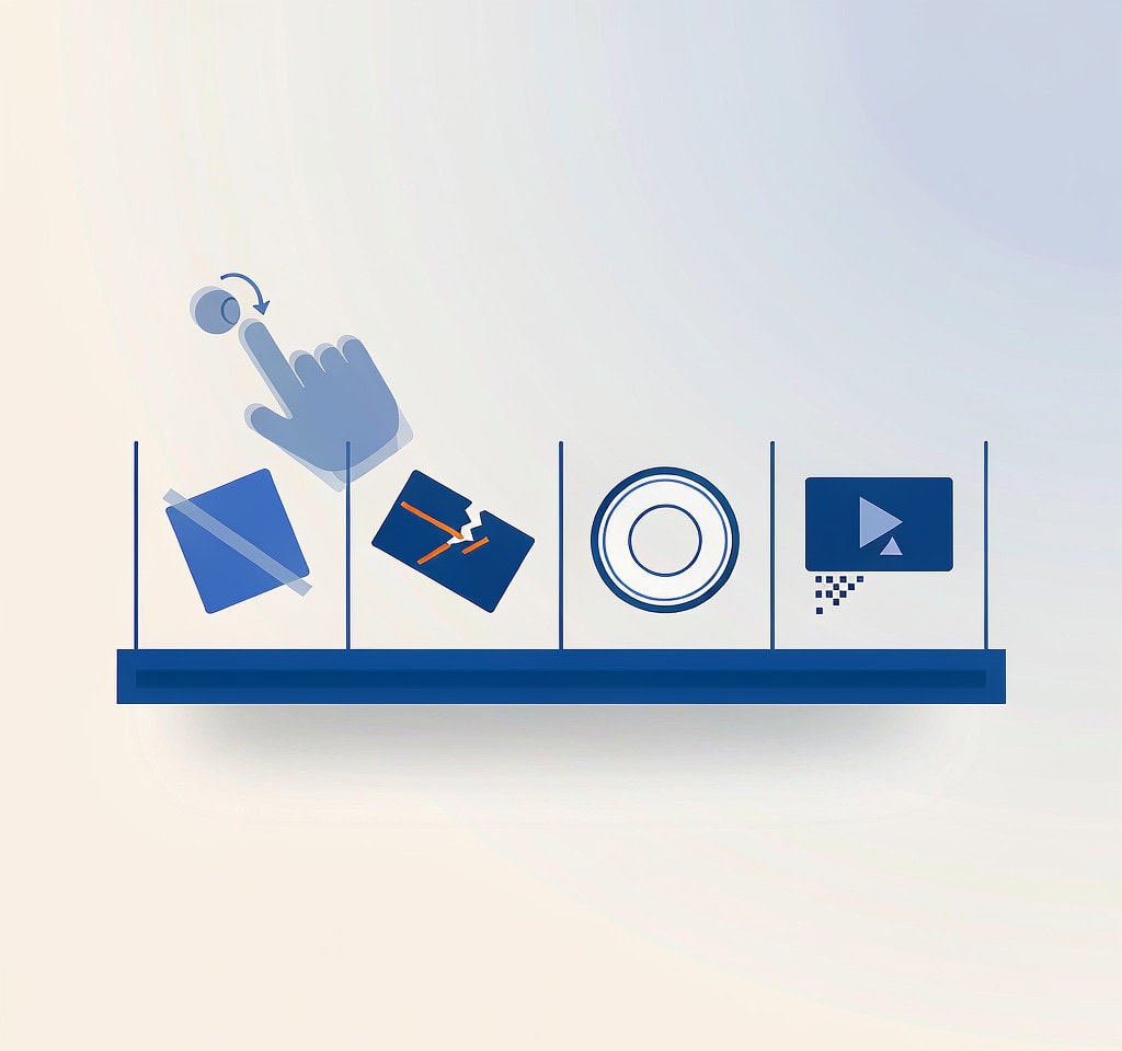 Four failure types sorted into separate lanes before any recovery tool is opened
