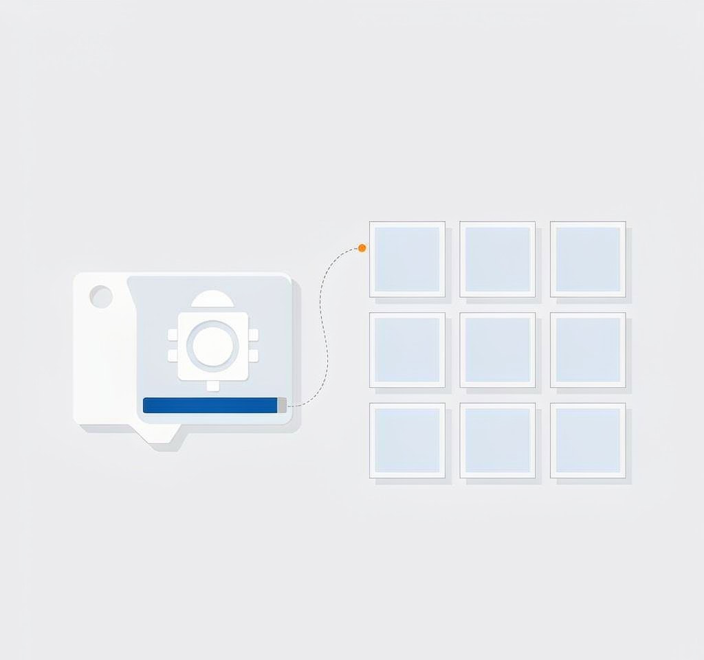 A card that still reports full used space while showing no photos