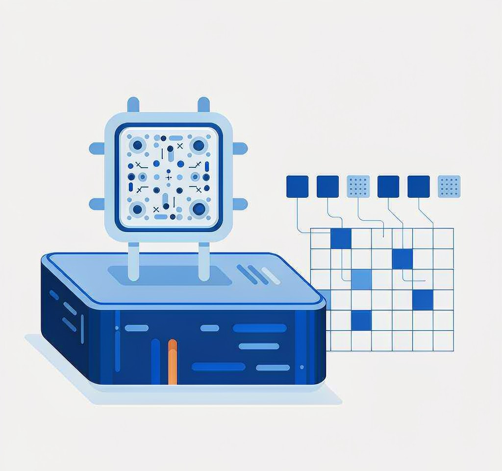 The card controller and its translation table mapping logical files to physical blocks