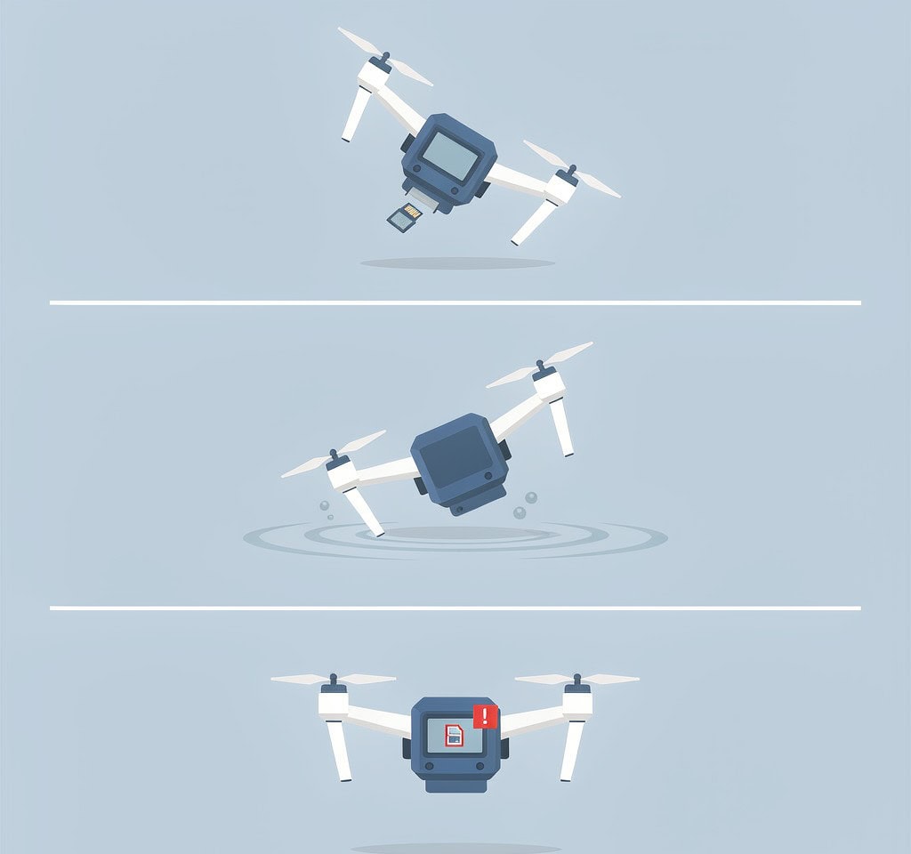 Three ways drone footage disappears: crash, water landing and mid-flight card error