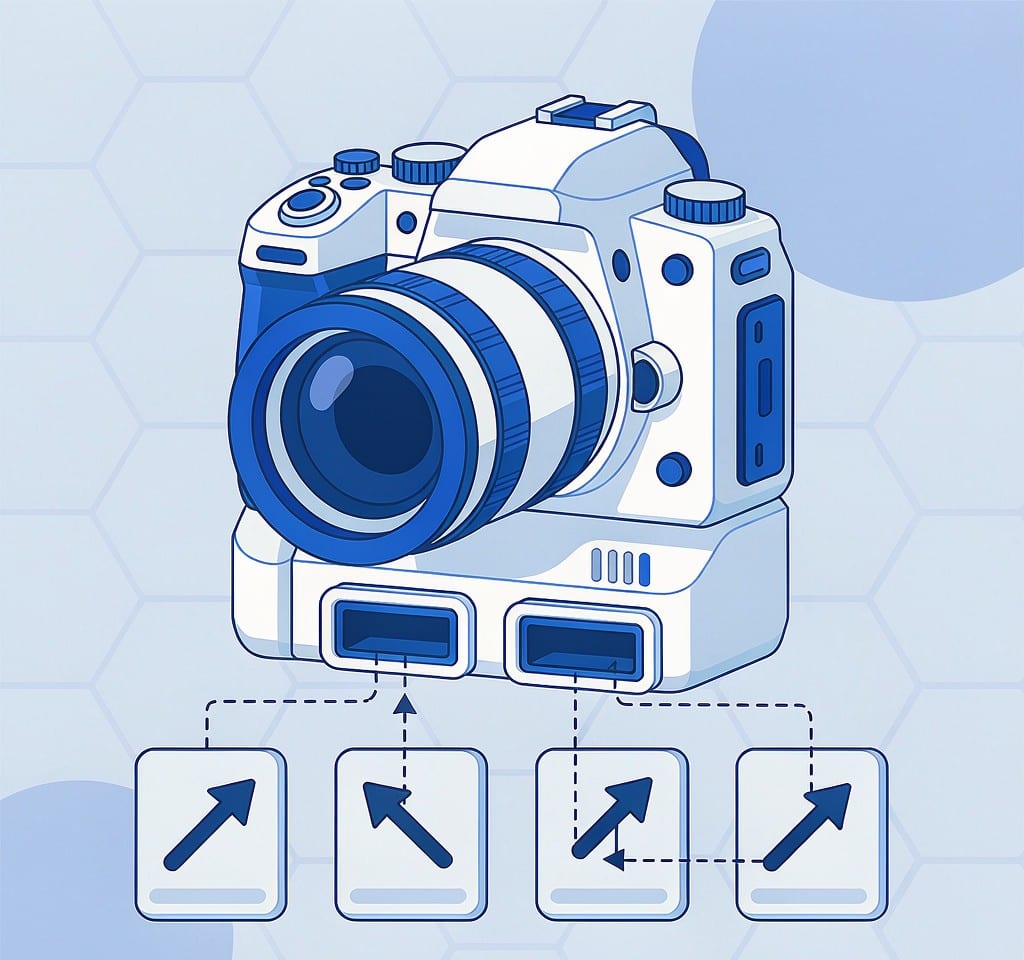 The four dual-card recording modes on a DSLR or mirrorless body