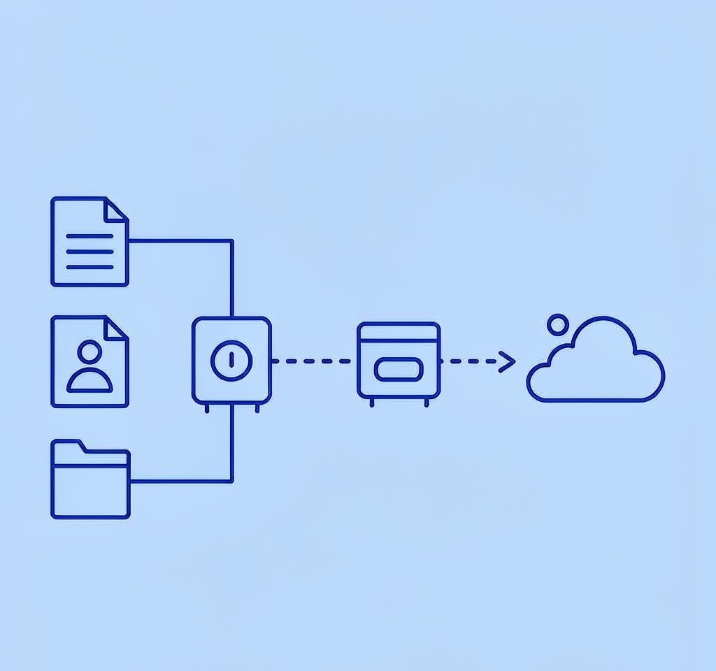 The shape of a real 3-2-1 backup shown as three copies on two media with one offsite