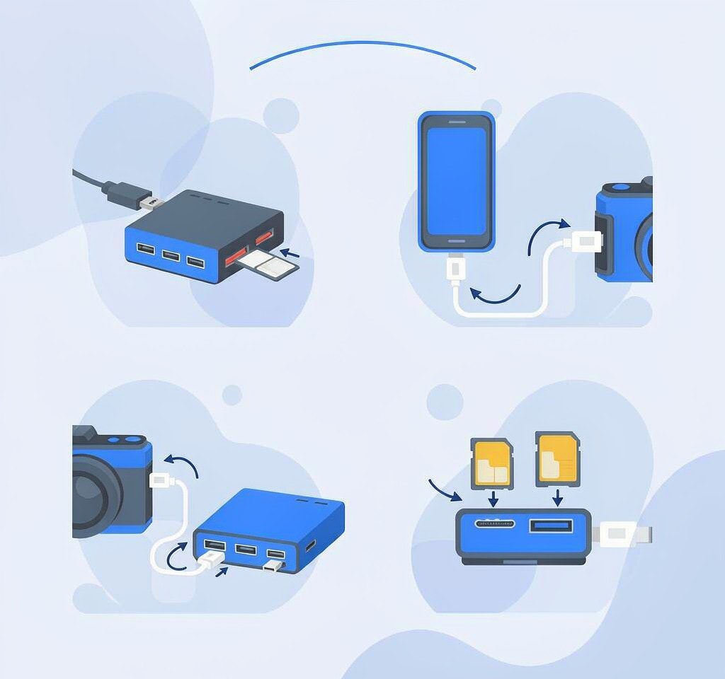 Four ways to offload cards in the field without carrying a laptop