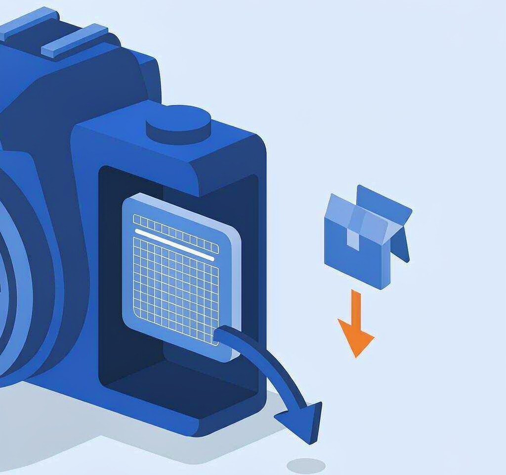 A firmware update writing to internal camera memory rather than to the card