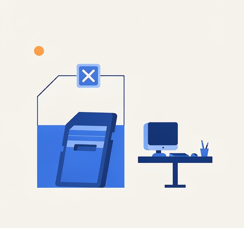 The card left untouched while recovered files are being verified